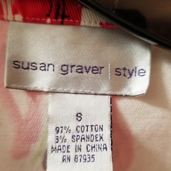 Susan Graver twill button front jacket - Picture 5 of 7